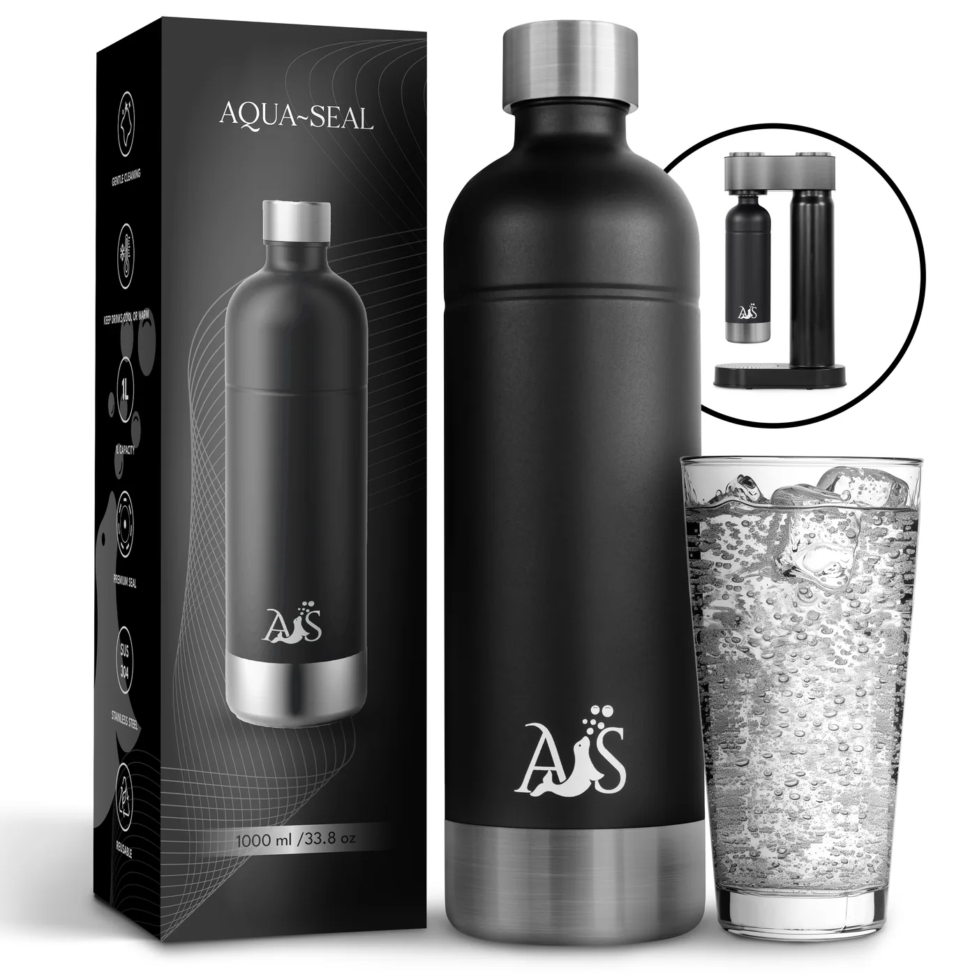 AQUA~SEAL® Classic — Schwarz, einzeln