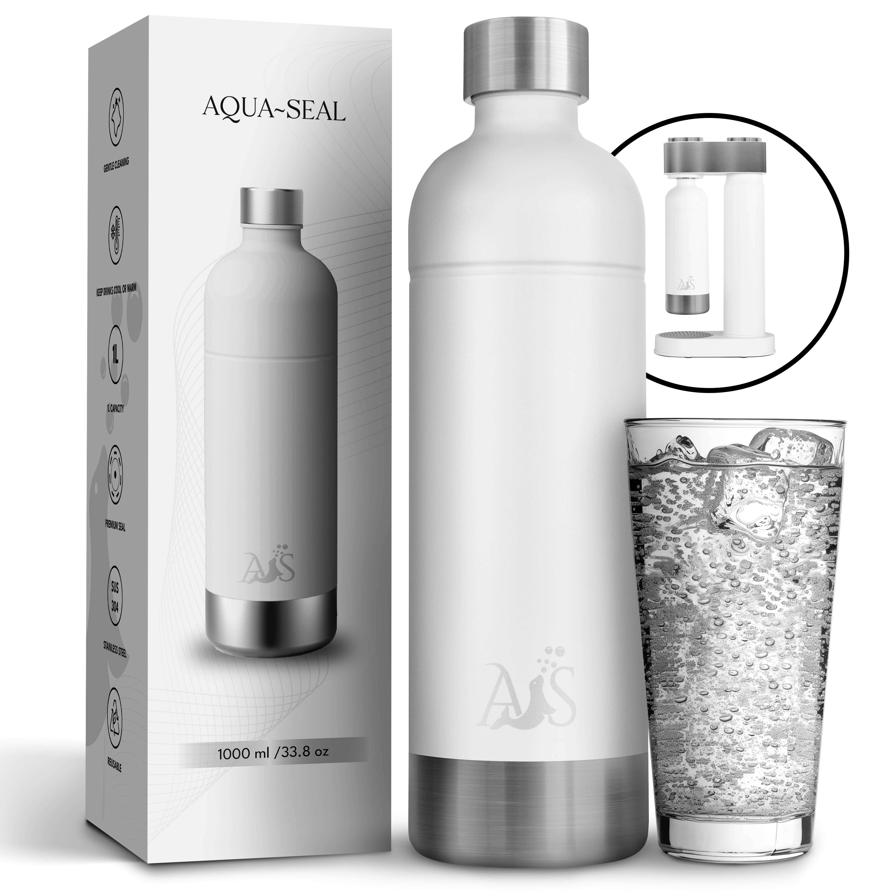 AQUA~SEAL Alte Flasche Weiß